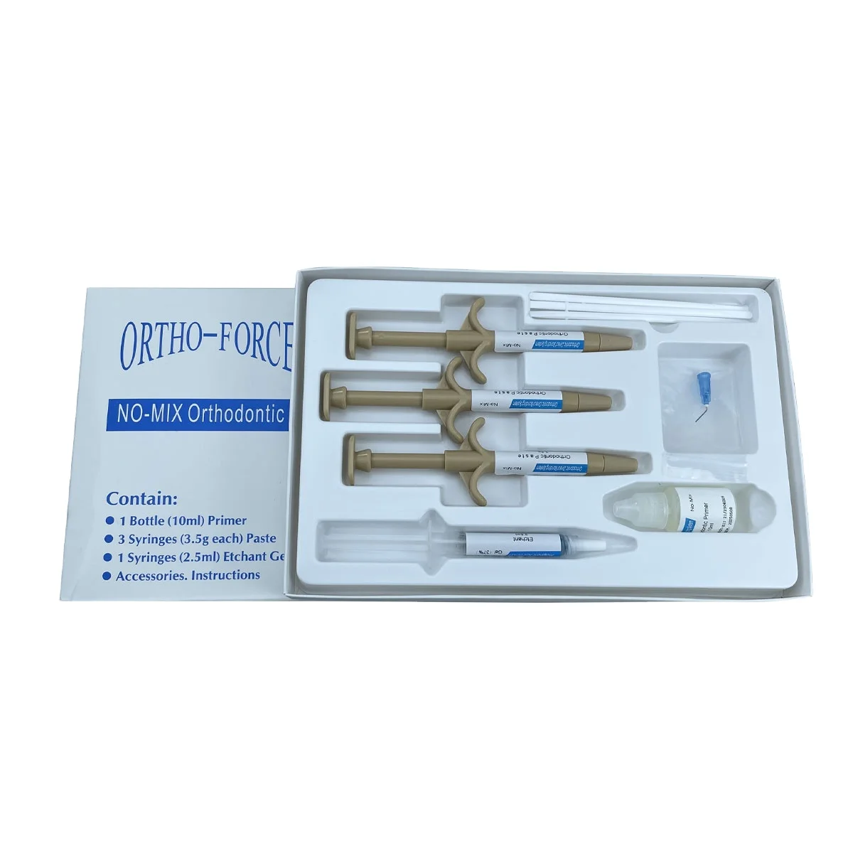 Denxy Orthodontic No Mix Bonding Adhesive Light Cure Paste & Primer Self Cure Orthodontic Glue Orthodontic light cure adhesive