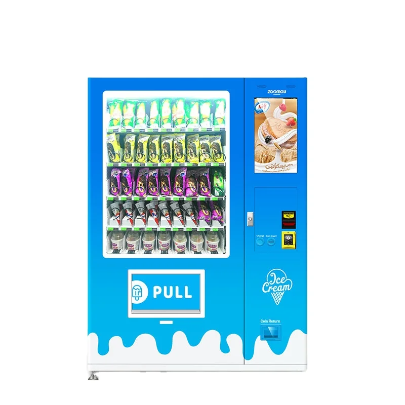Zoomgu Factory Direct Sales Ice Cream Frozen Food Vending Machine 21.5' Touch Screen