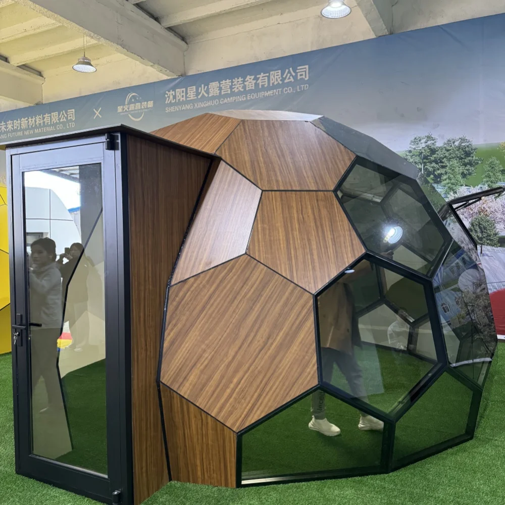 Outdoor Glass Igloo Dome House With Aluminum Frame And Glass Cover for Restaurant and Luxury Glamping Hotel