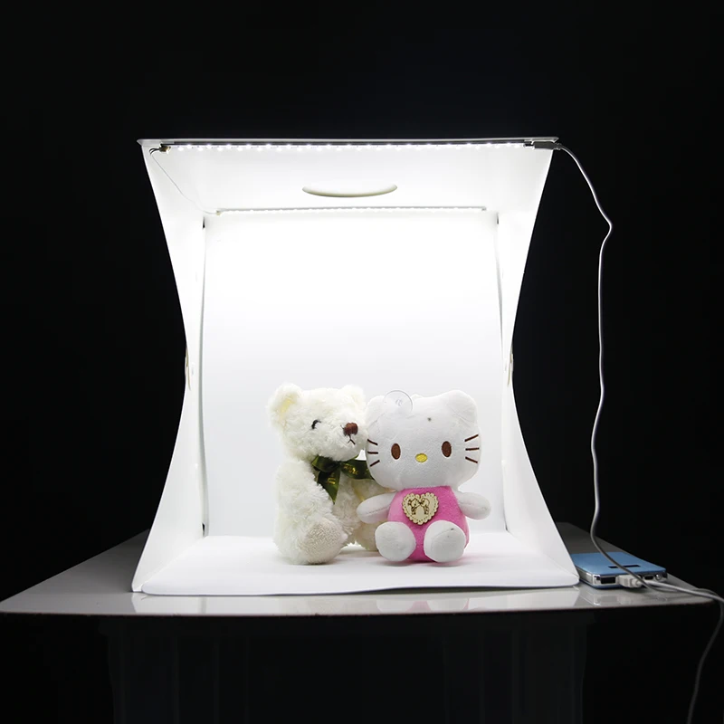 20cm mini Studio Photography Studio Lightbox Room Box Tabletop Shooting Tent Photo Background LED Lightbox
