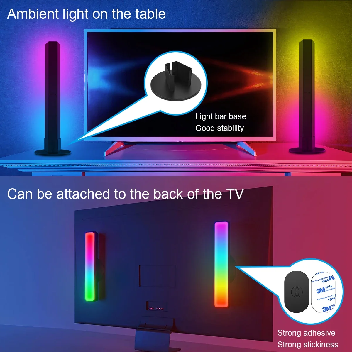 LEDILAND RGB Ambient Lighting Desk Lamp Acrylic Optic Fiber Gamer Computer Table Lamp TV Back Light Room Atmosphere Desktop