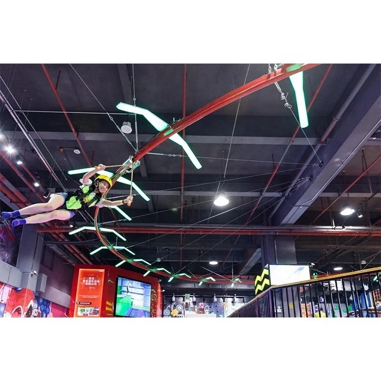 Thrilling and Exciting Adventurous Indoor Amusement Park Game Sky Rider Coaster High- Altitude Training Project Air Coaster