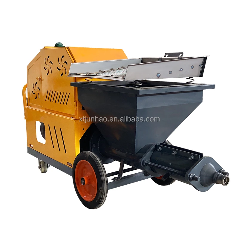 High quality cement mortar spraying machine cement plaster machine with automatic control box large hopper