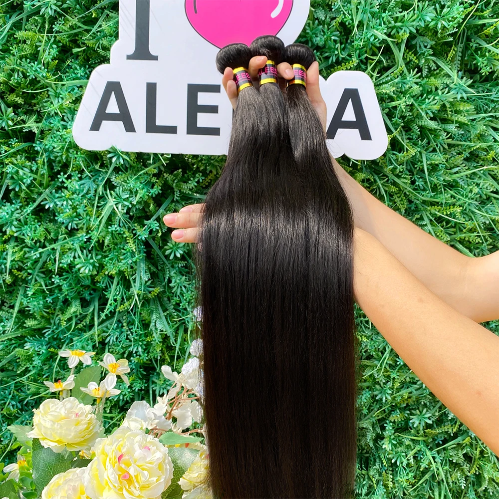 Mink Virgin Weaves Brazilian Human Hair Bundle,Single Donor Top Quality 100% 50inch Human Virgin Hair,Cuticle Aligned Hair Human