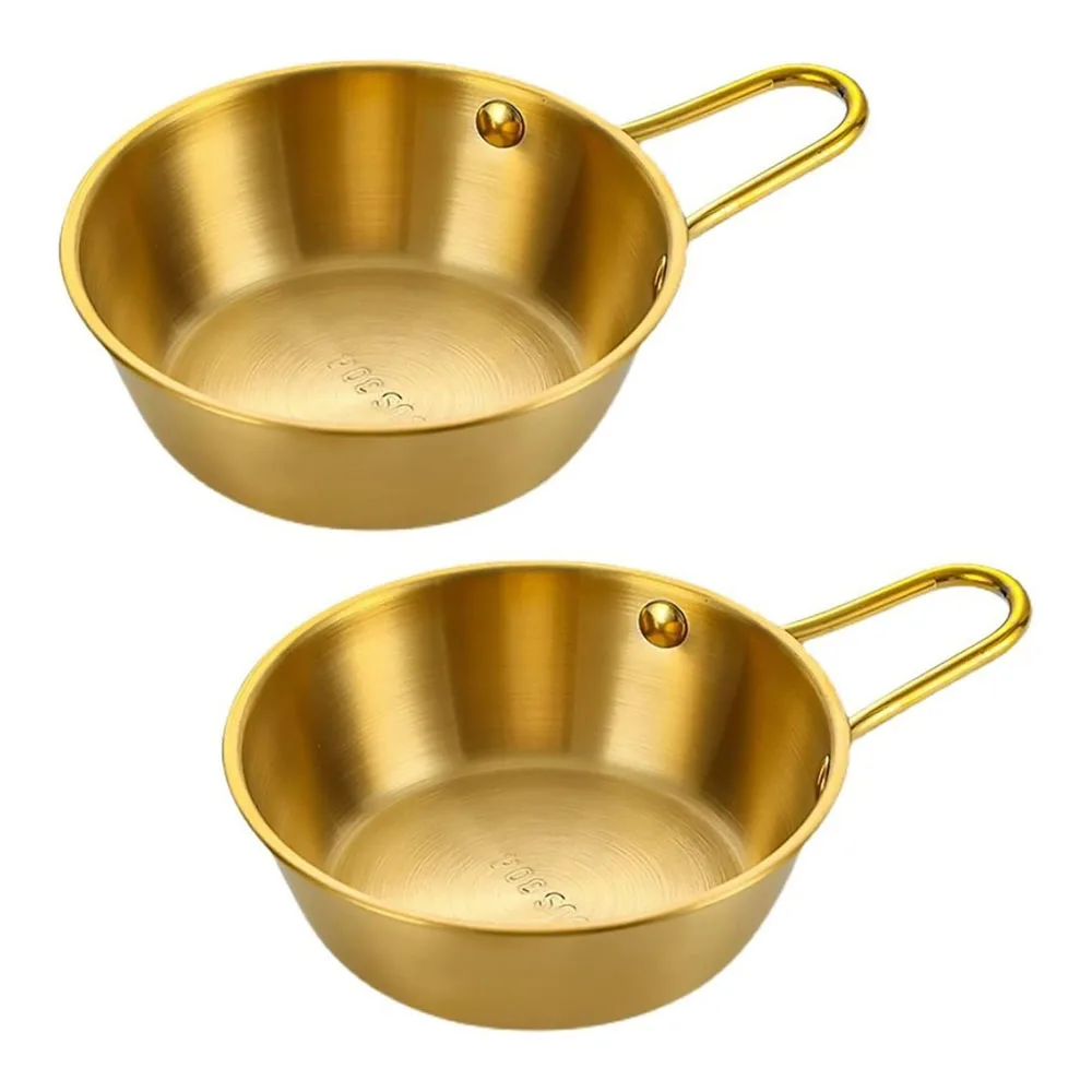 4 7 дюйм чаша для соуса из рисового вина чашка ресторана нержавеющей стали корейские миски макгеолли с ручкой