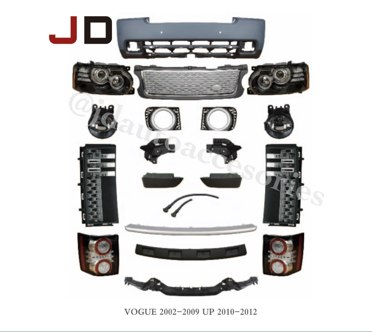 JD AUTO Body Parts Car Body Kit For Range Rover Vogue 2002-2009 Upgrade Range Rover Vogue 2010-2012 L322 Autobiography SVA Body