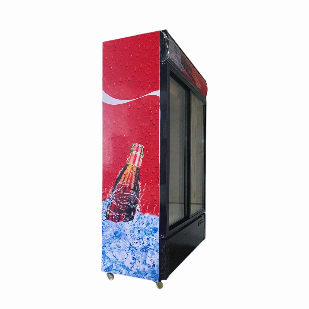 LC/S-1100HK двойные распашные двери Вертикальная Коммерческая витрина для напитков стеклянной супермаркета