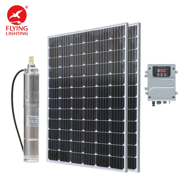 
Home Use High efficiency dc solar pump system 180W 1 cubic meter per hour Max Flow submerged deep well solar water pump 