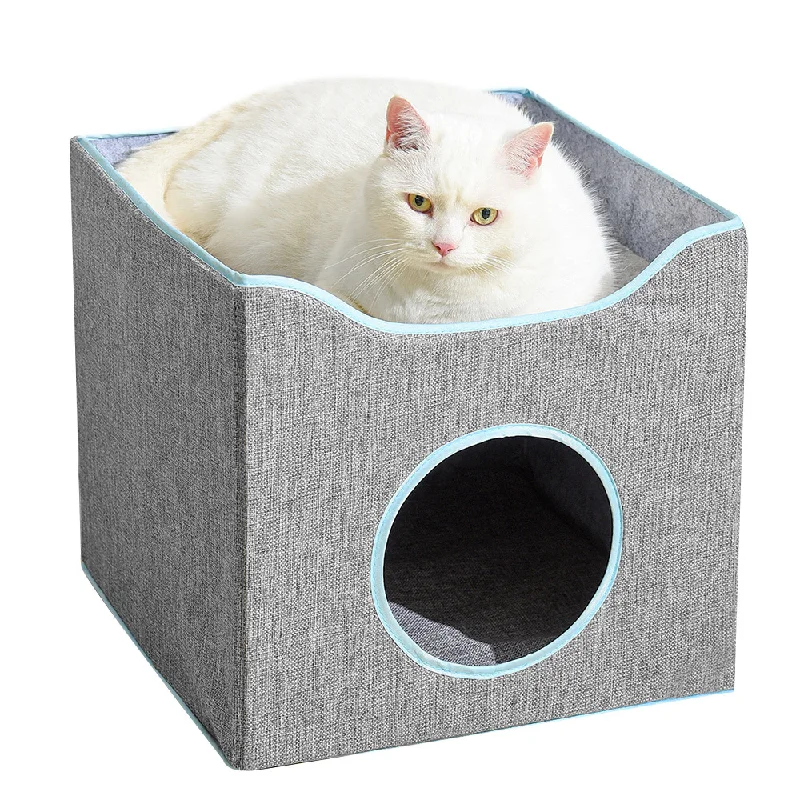 Hot Sale Wholesale Custom Comfortable Pet Bunk Bed Warm Foldable Travel Washable Cat Condo Cat Cave Beds Pet Bed for Indoor