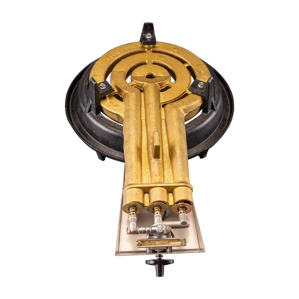 YIUAN Chinese Jet Golden Supplier Wholesale Manufacturer China Gas Cooker Cast Iron Stovetop 3 Rings burner Wok Stove