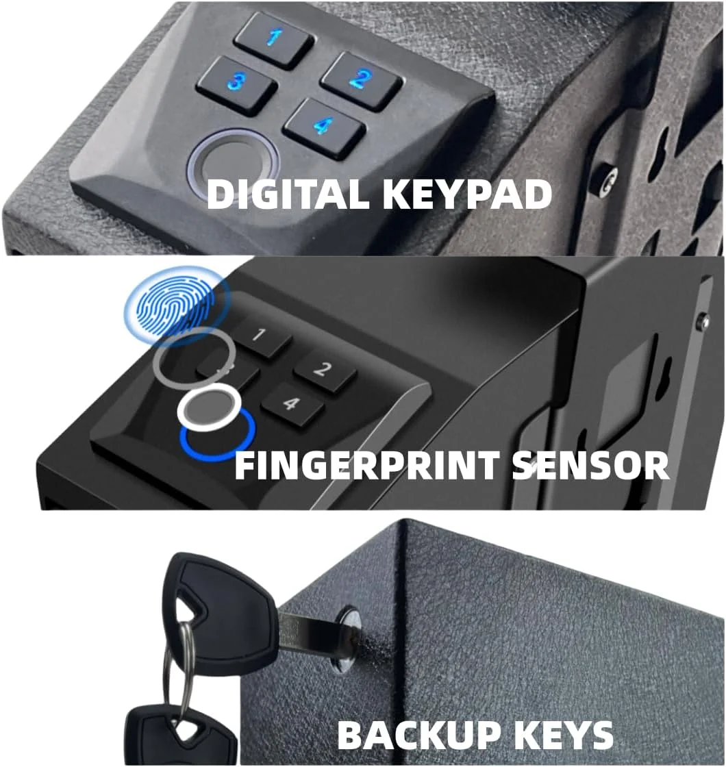 Auto Sliding Door Hand Gun Safe for Pistol with Biometric Feature