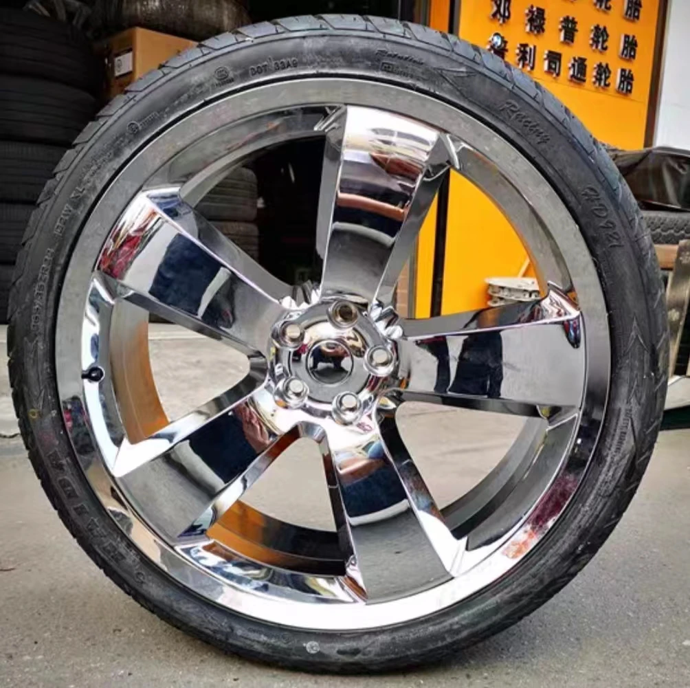 Custom shinny electroplated 5 spokes forged wheels for Chrysler 300C Mustang Viper Buick Toyota Lexus Lincoln Audi Mercedes S