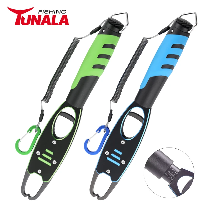 Wholesale Multi-purpose Fish Gripper with Scale , Fishing Grabber Gripper ,Green,Blue