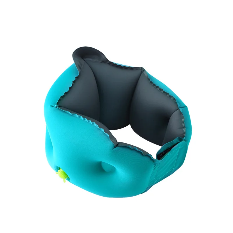 Ultralight Compact TPU inflatable Neck Wrap Pillow Ergonomic Foldable Travel Neck Support Pillow With Storage Box