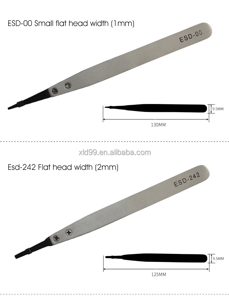 2021 High Precision Light Weight  Antistatic Esd Tweezers Esd Plastic Tweezers