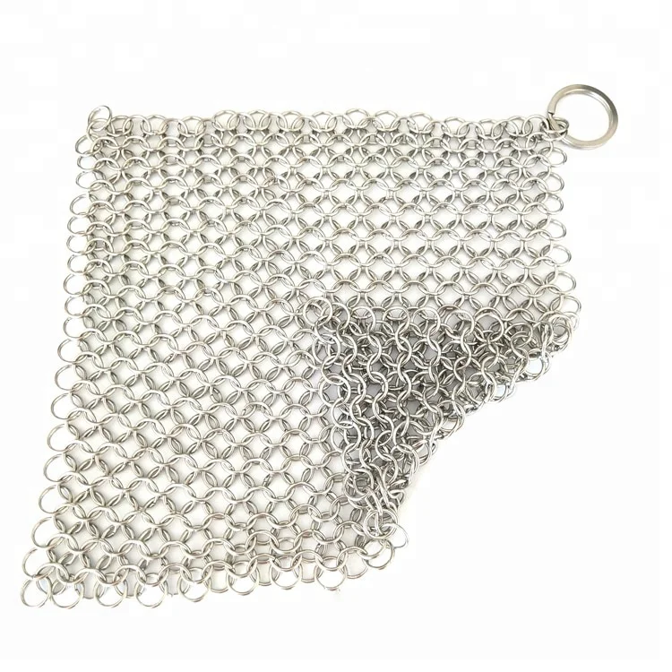 20x15 Stainless Steel Chainmail Scrubber/stainless Steel Ring Mesh/chain Mail