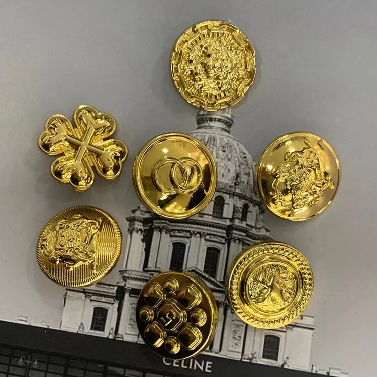 Manufacturers  wholesale can customize the latest fashion alloy hand sewn buttons for coat metal buttons