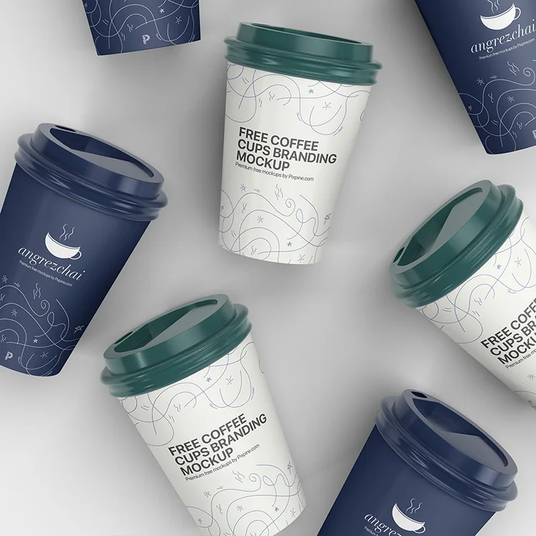 Одноразовая бумажная чашка с двойными стенками красная кофейная