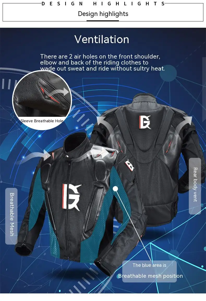 Motocross Gear Safety Armored Adventure Jacket Motorcycle outdoor safety waterproof adventure