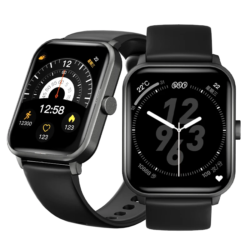 QCY GTS 100+ Sport Modes IPX8 Waterproof 1.85 HD TFT Sleep Heart Rate Monitor Men Women Lightweight music Bluetooth Smart Watch