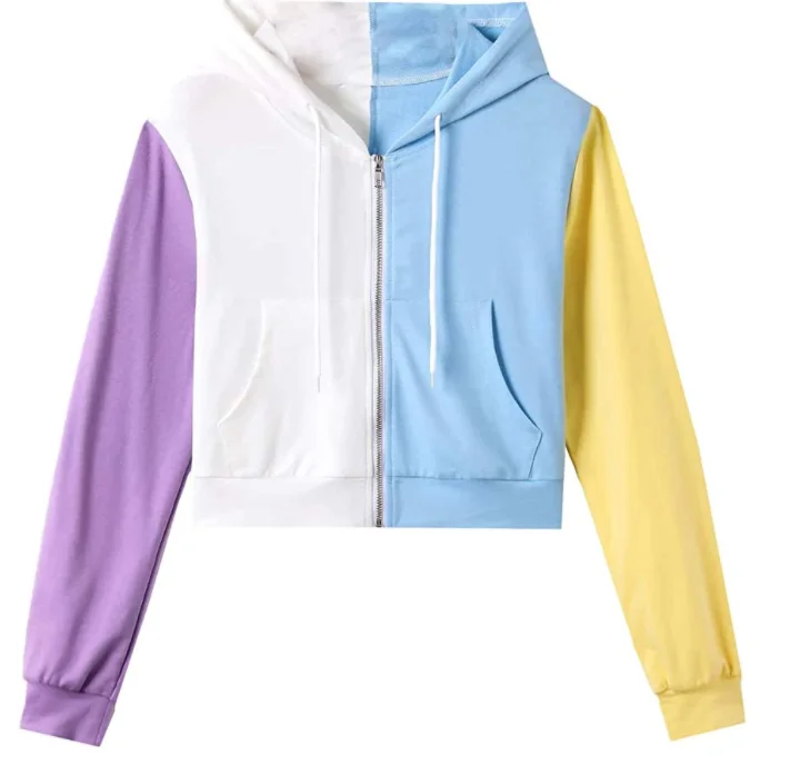 
2021 fashion ladies match sports shirt leisure sports big yards loose hoodies long sleeve blouse 