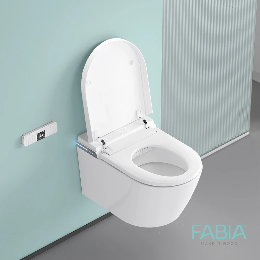 Luxury Auto Flush Sensor Rimless Bathroom Fully Automatic Wall Hung Smart Toilet Intelligent