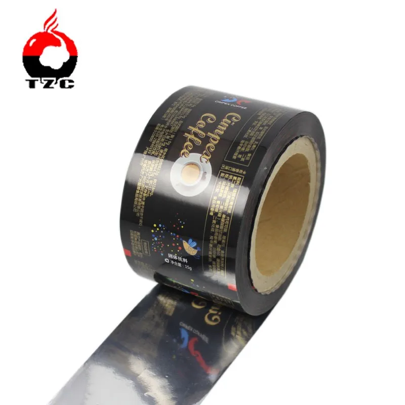 
plastic Aluminium foil sachet roll film wrapping paper poly film roll with full printed 