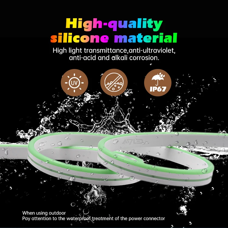 DC 12V Neon Light LED Strip Red Green Ice Blue Pink Warm White Color IP67 Waterproof Flexible Neon Rope Tape Decor Lighting DIY