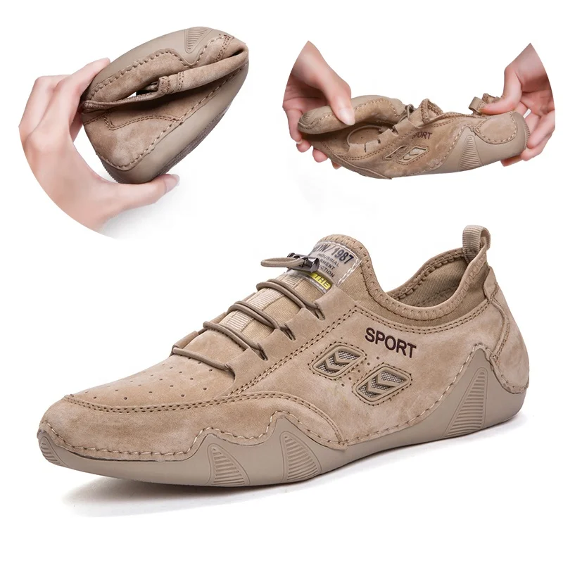 New styles pigskin large size casual mesh shoes big size 38-45 Octopus shoes comfortable breathable men durable sneakers