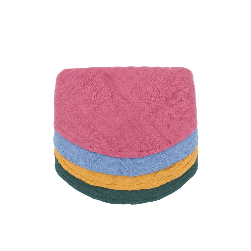 New Patterns 4 pcs 100% Cotton soft Reusable muslin blanket print Drool Bibs