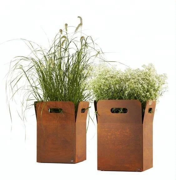 corten steel planter unique appearance economical and durablesteel planter box