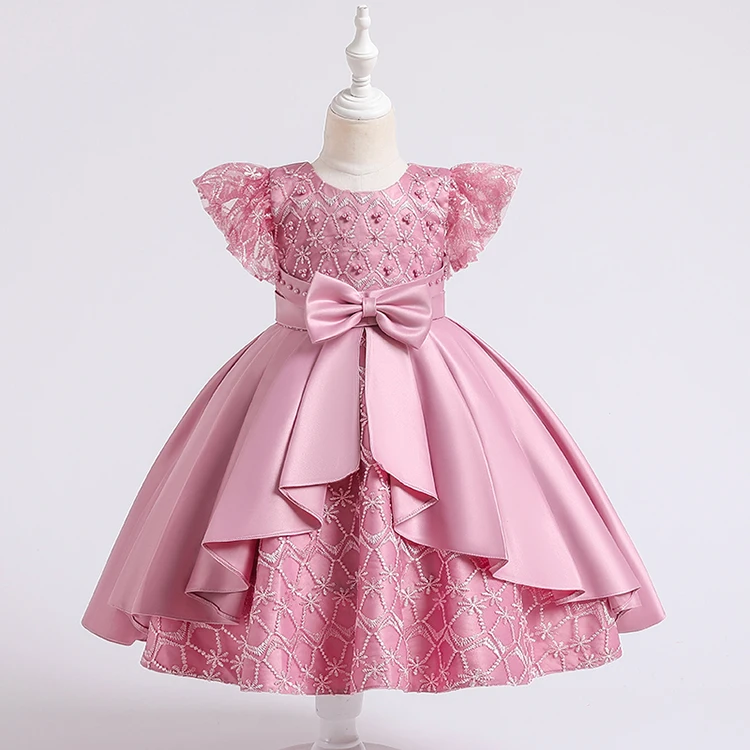 Summer Latest Western Pattern Design Party Wedding Wear Kid Children Girl Dress Beautiful Dresses