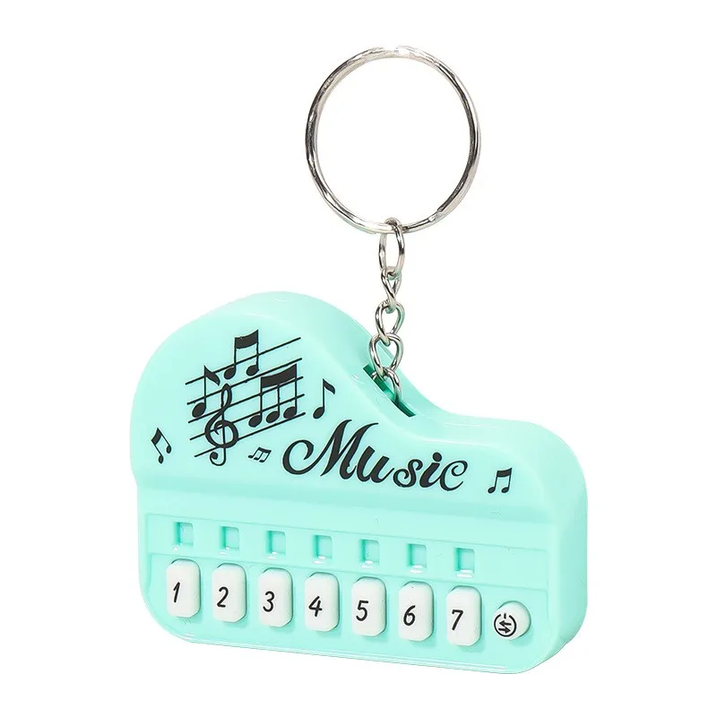 Piano Keychains Mini Electronic Keyboard Keychain Portable Musical Instrument Toy Key Ring Cute Key Chain Accessories Party Gift