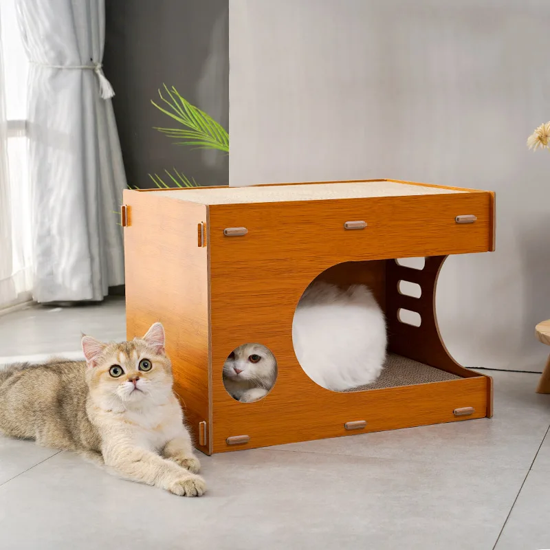 Manufacture Cat Scratcher Corrugated Cardboard Cat House