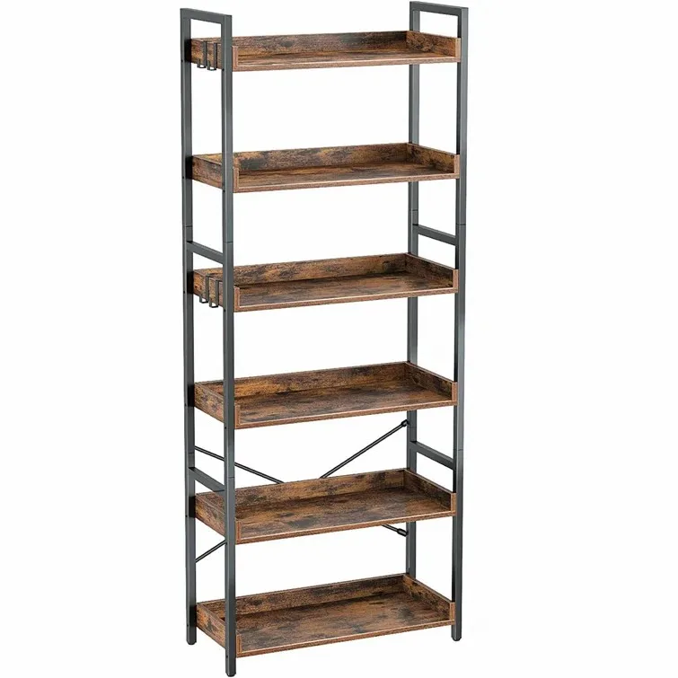 High-Quality Design Kid Metal Wooden Bookshelf Mini Gloss Office Book Storage Cabinet Shelf Library Hidden High End Bookcase