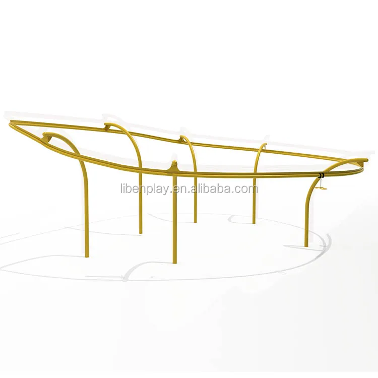 Customized Trampoline Park Roller Zip Line Outdoor Backyard Roller Zip Line for Sale