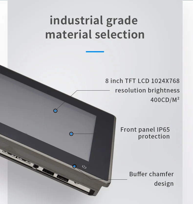 SINSMART 8inch J1900 WiFi ip65 waterproof all in one touch industrial fanless rugged tablet pc