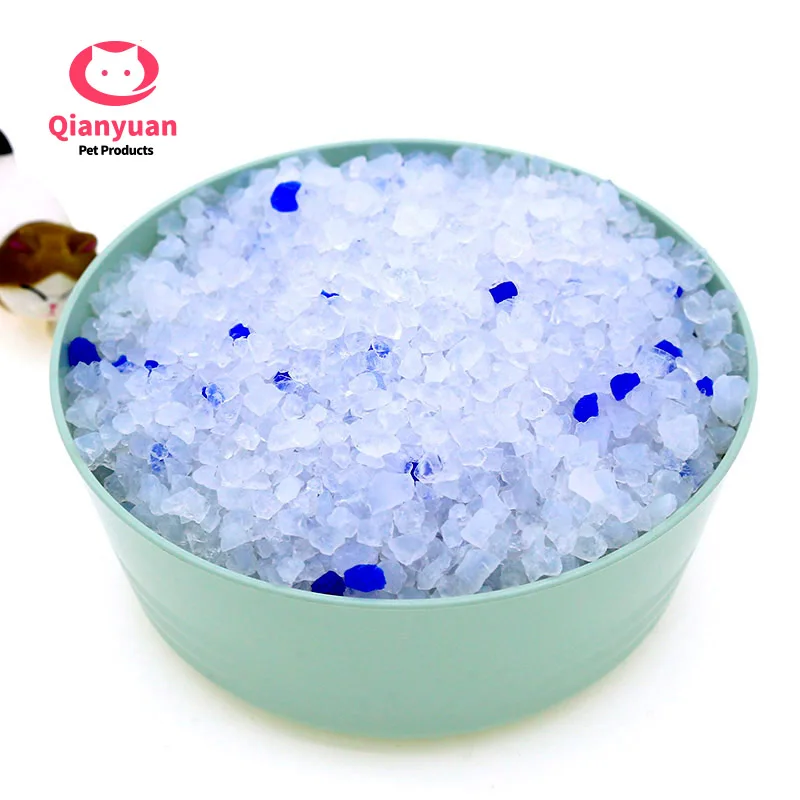 low dust1-8mm 1.6kg Wholesale Factory Directly Supply high quality Silica Gel Sand Filler Clean Blue Crystal Silicone Cat Litter