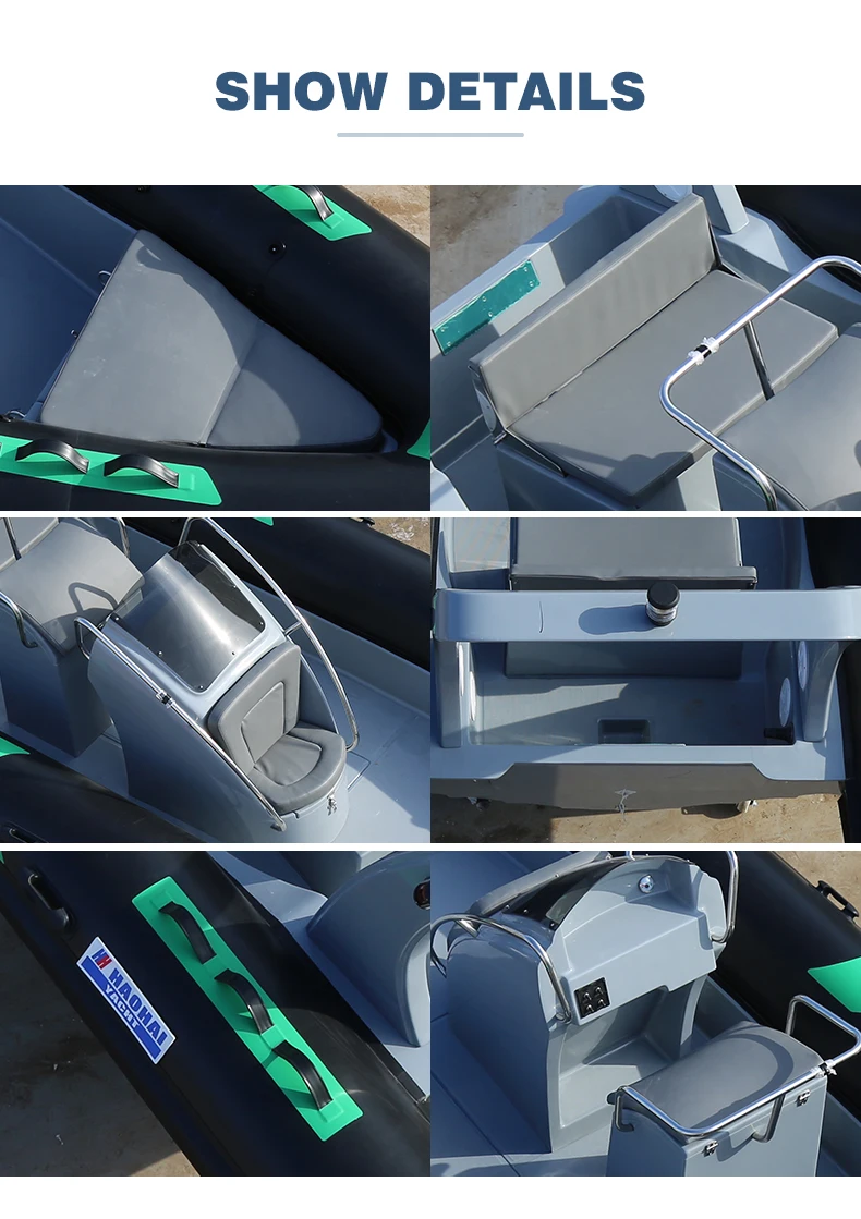 Haote new arrival CE Certification High Quality fiberglass hull rib boat RIB-680 rigid inflatable boat