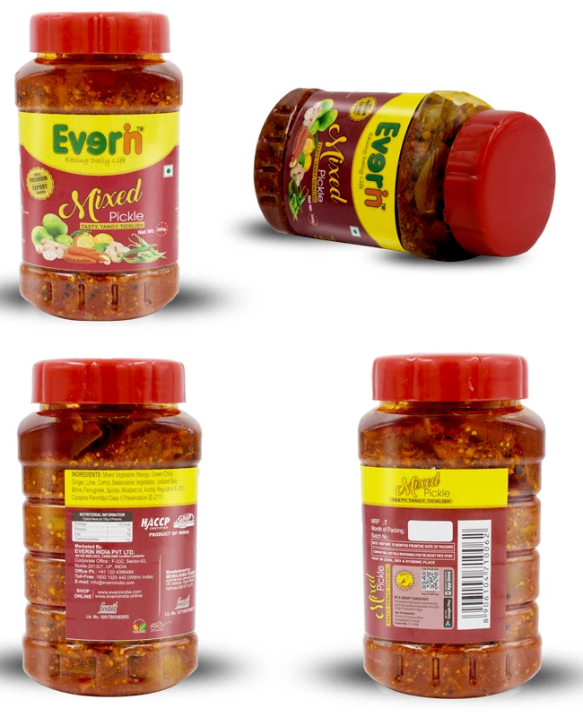 Bulk Exporter of Good Quality 500g Mixed Vegetable Pickles