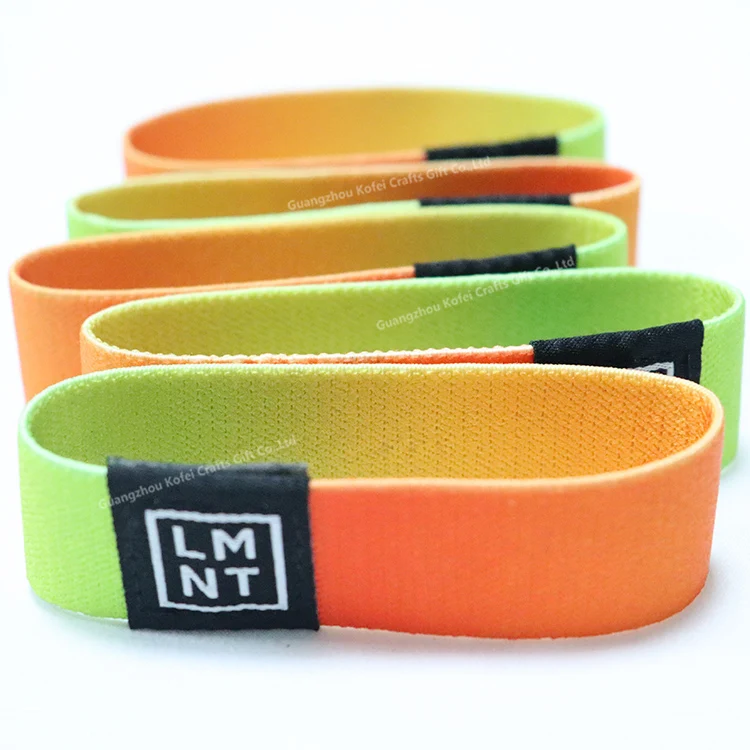 Kofei Wholesale Personalizedl RFID Elastic Custom Fabric Wristband For Events