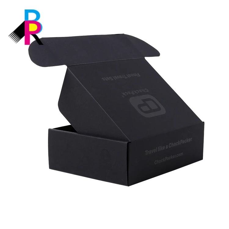 Matte Black Paper Corrugated Mailer Box for Packaging