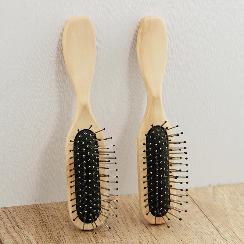 Wooden Paddle Hair Brush with Nylon Bristle Pins Can Stimulate Scalp to Help Scalp Massage and Hair Growth