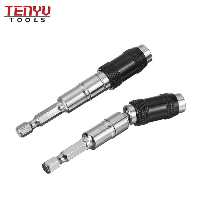 1/4 Inch Pivoting Magnetic Bit Holder Self-locking Multi-angle Screwdriver Bit Extension Rod