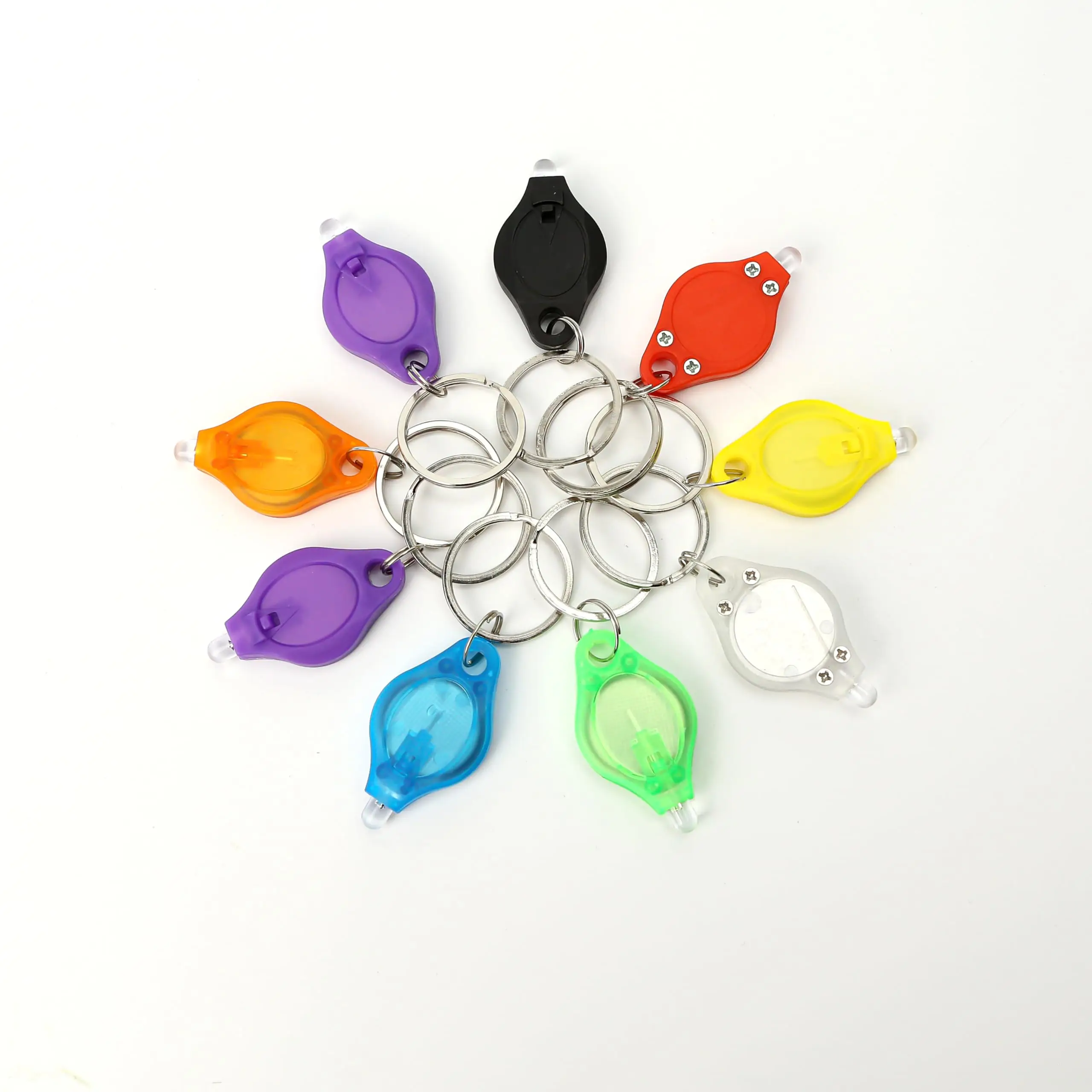 Supplies Wholesale Custom Logo Nano Key Chain Light UP Mini Black Flashlight Torch UV LED Keychain Light