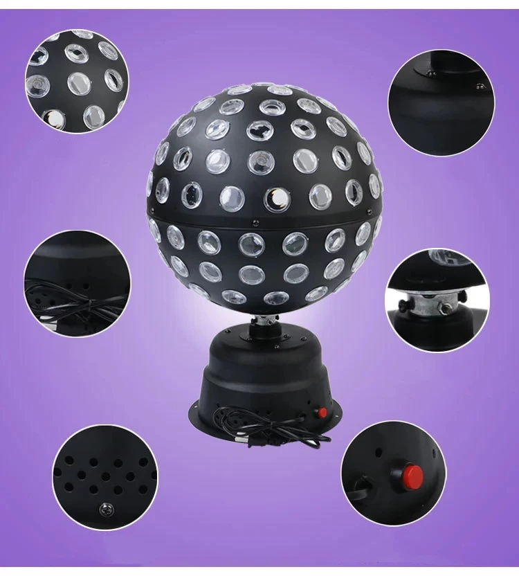 Светодиодный диско-шар для ночного клуба, сцены, дискотеки, многоцветный волшебный шар с эффектом смены цвета, диско-шар