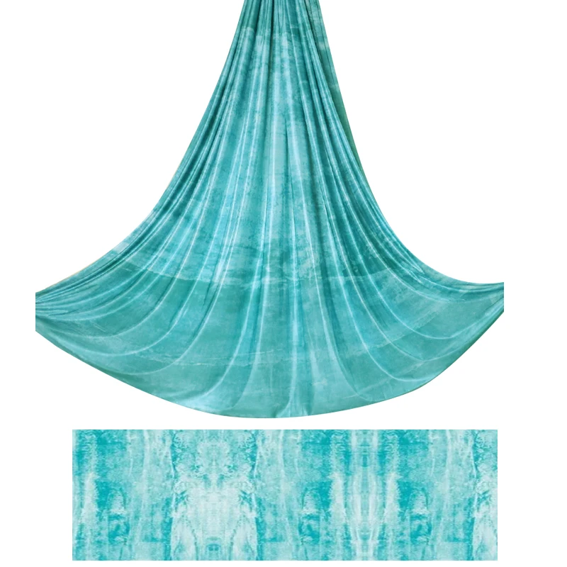 47 kinds Rainbow color 5m High Strength anti-gravity yoga hammock aerial silks yoga swing Premium Aerial Yoga Swings Fabric