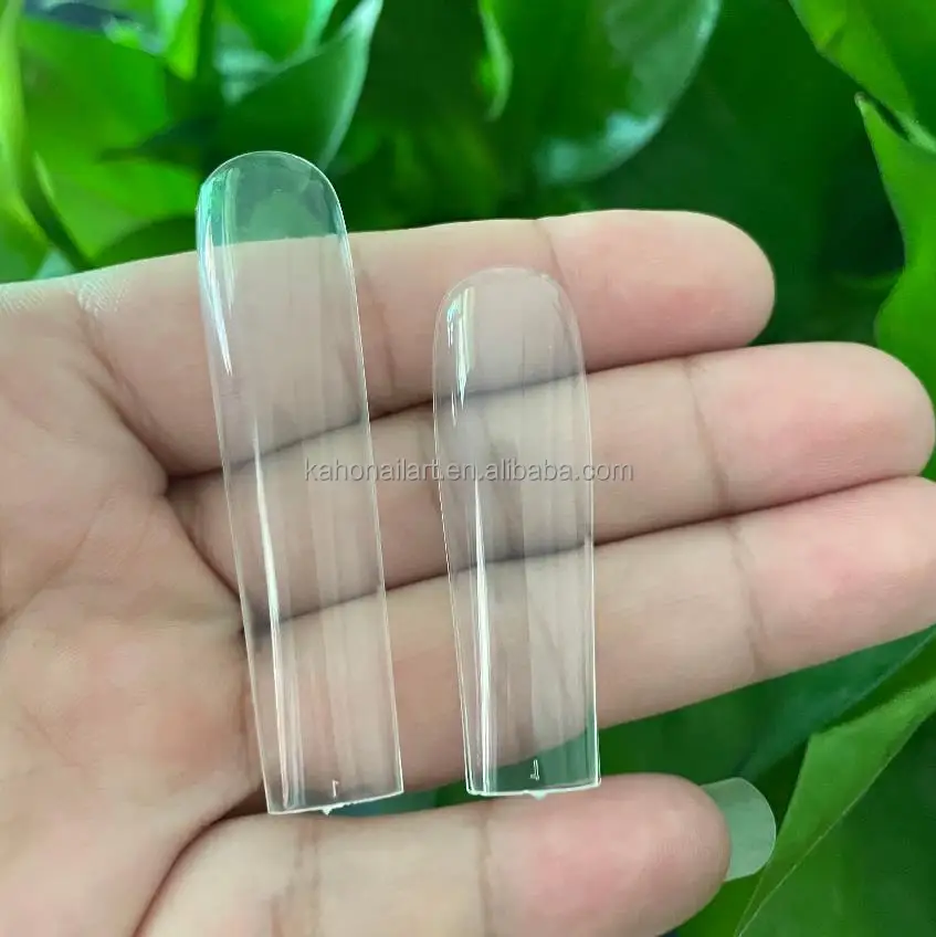 Clear Super Long Square Nails Tips Full Cover Newest ABS Material Super Long Coffin Press On Nails Tip For Fingernails