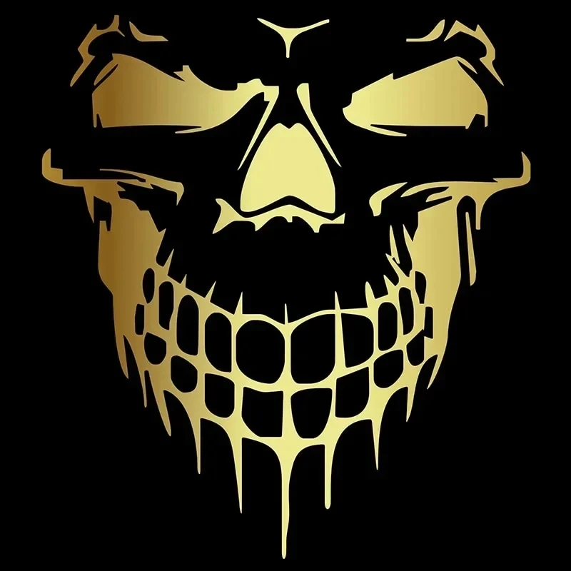 Christmas Car Decoration  Body Window Skull Decals Reflective Sticker Radium  Adhesive Self Vinyl Stickers For Bus Truck cars