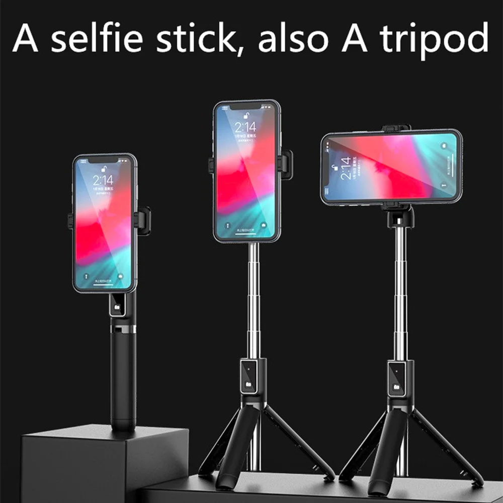 P40 wireless stainless steel tripod selfie phone holder shutter remote control selfie stick